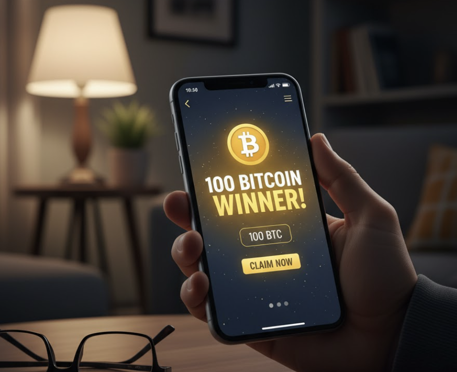 🧓「100ビットコイン当選」──その甘い言葉の裏側を読む